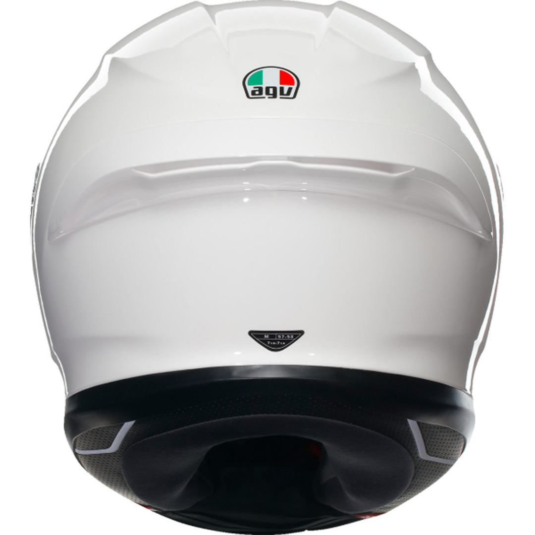 AGV K6 S Solid Helmet White - Rear View