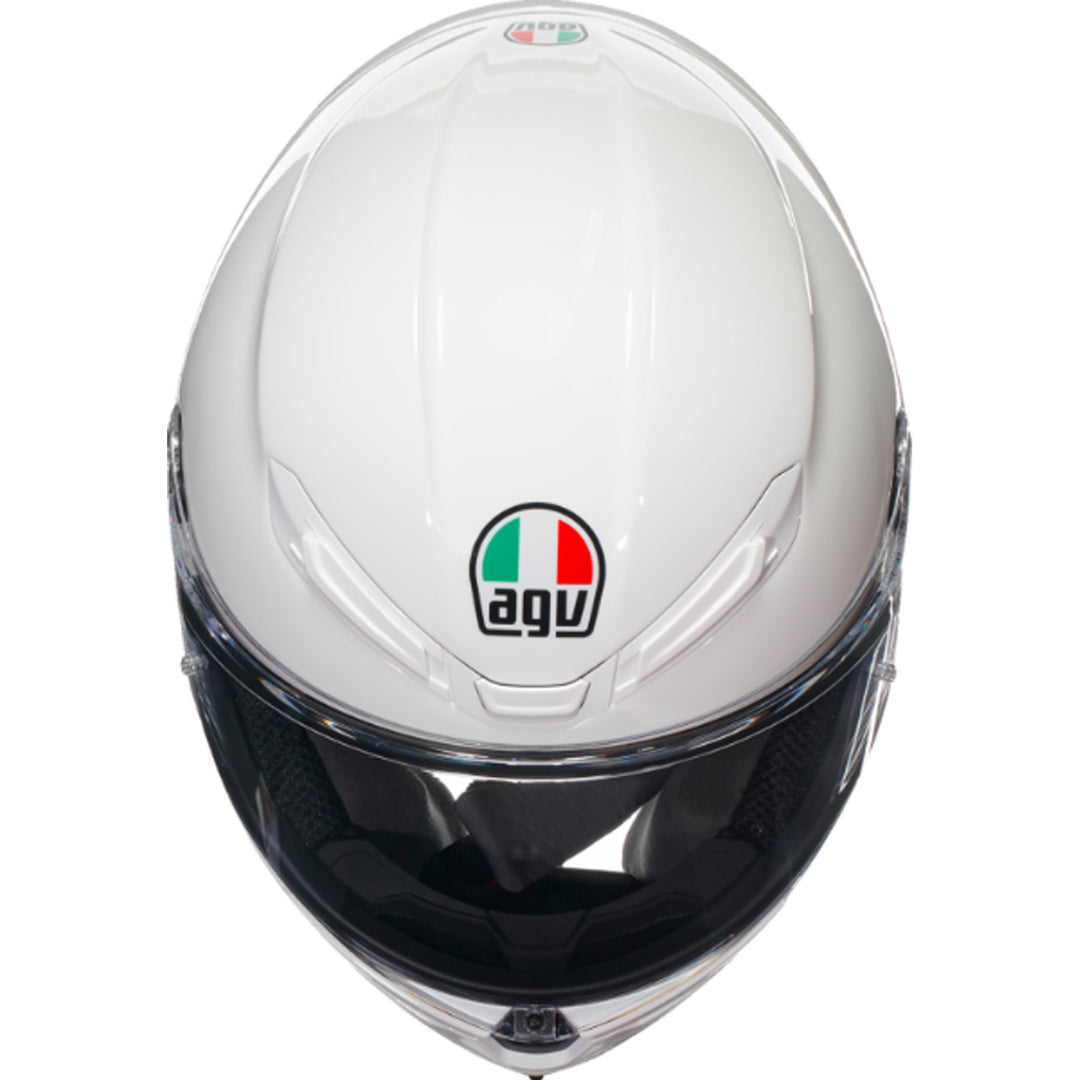 AGV K6 S Solid Helmet White - Top Down View