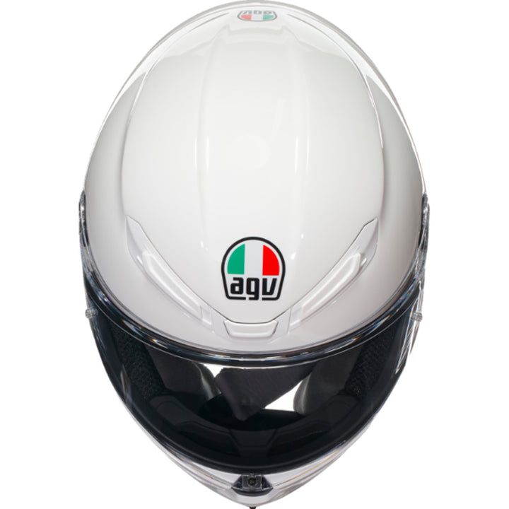 AGV K6 S Solid Helmet White - Top Down View