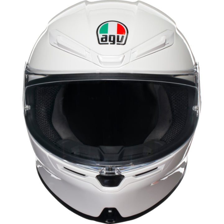 AGV K6 S Solid Helmet White - Front View