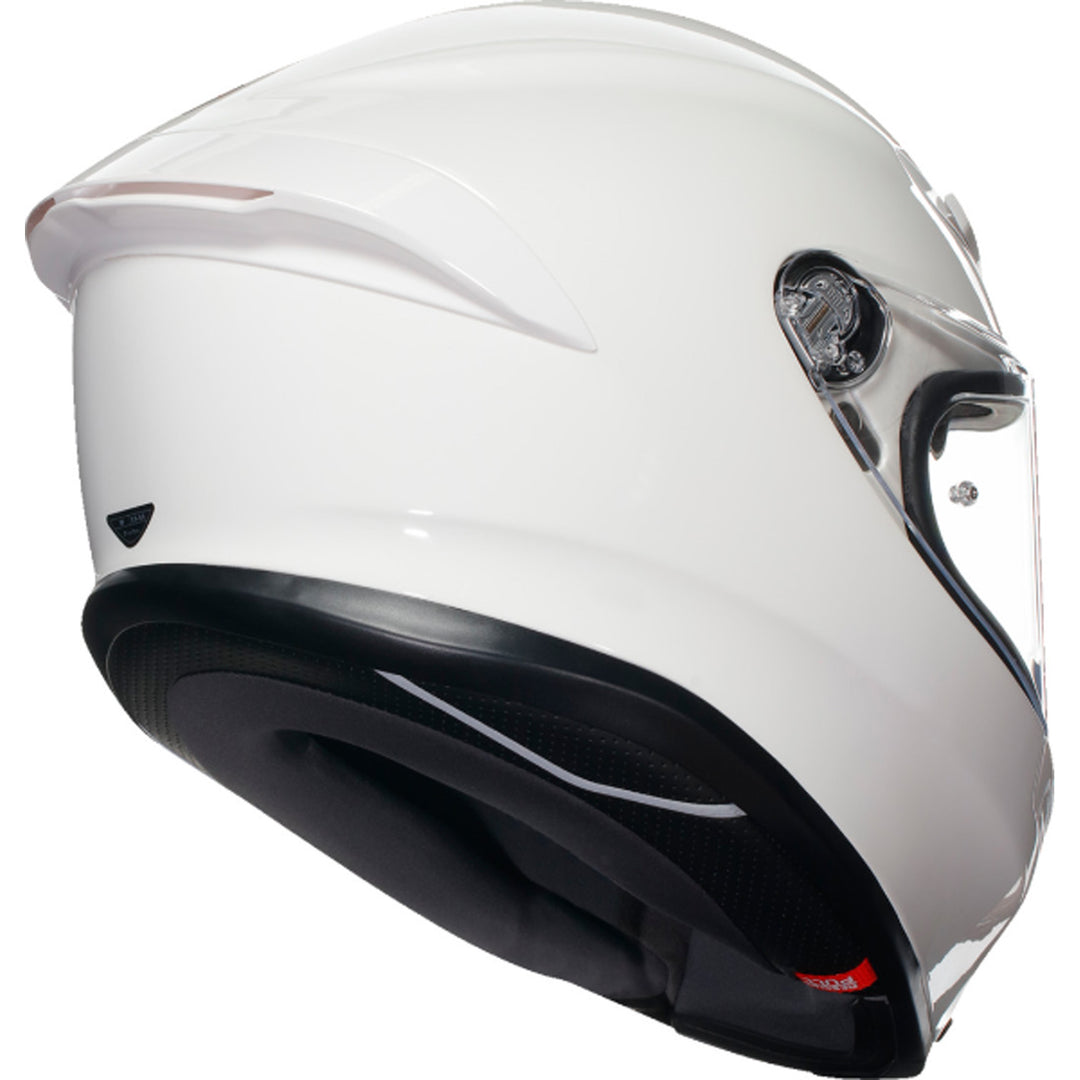 AGV K6 S Solid Helmet White - Rear Right Side View