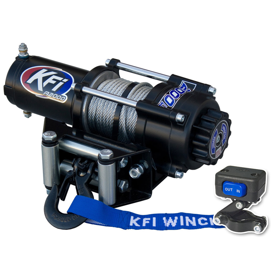 KFI A2000 Winch - Angled Front View