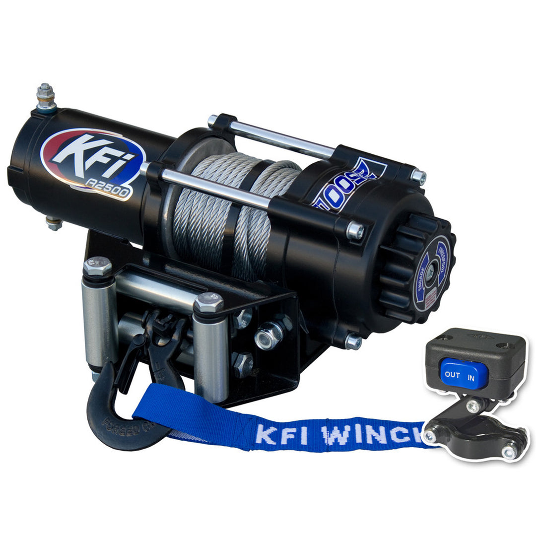 KFI A2500-R2 Winch - Angled Front View