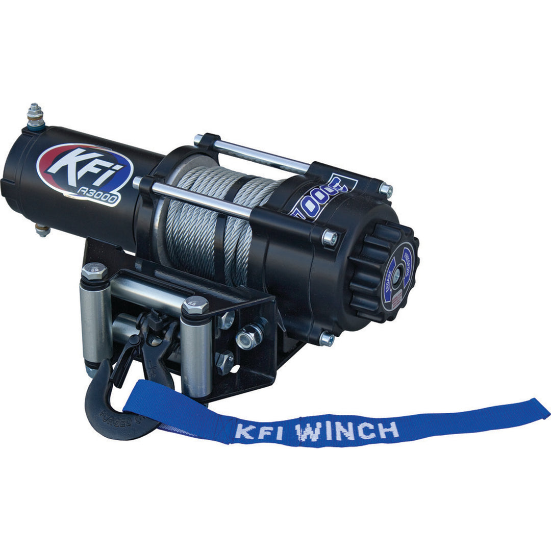 KFI A3000 Winch - Angled Front View