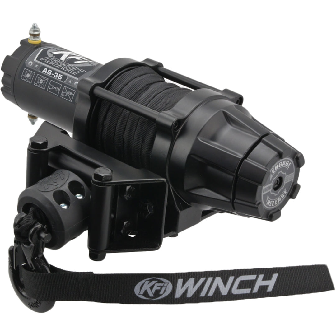 KFI AS-35 Winch - Angled Front View