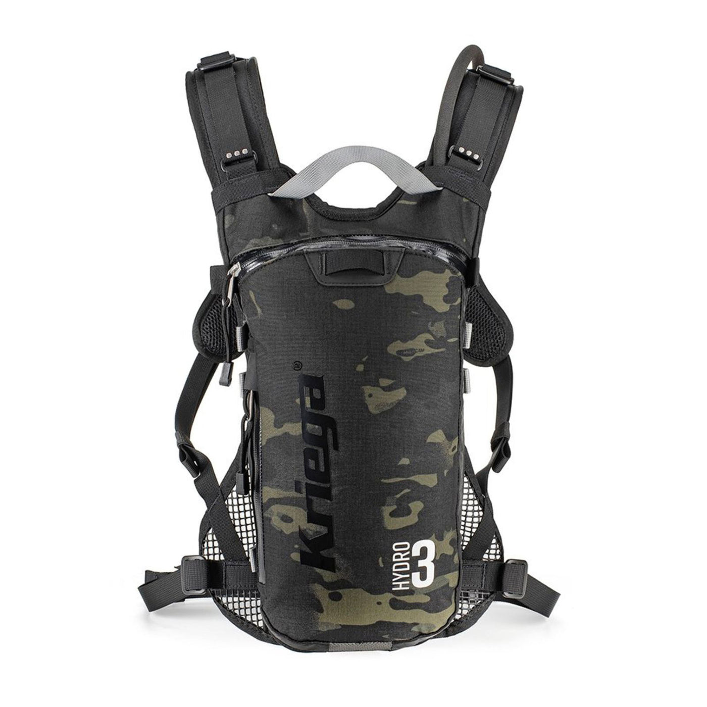 Kriega Hydro-3 Hydration Pack Multicam Black - Front View