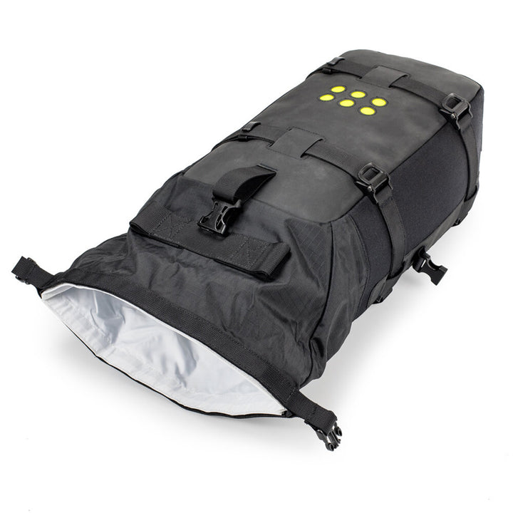 Kriega OS-12 Adventure Pack - Side View of Pack with Top Opened