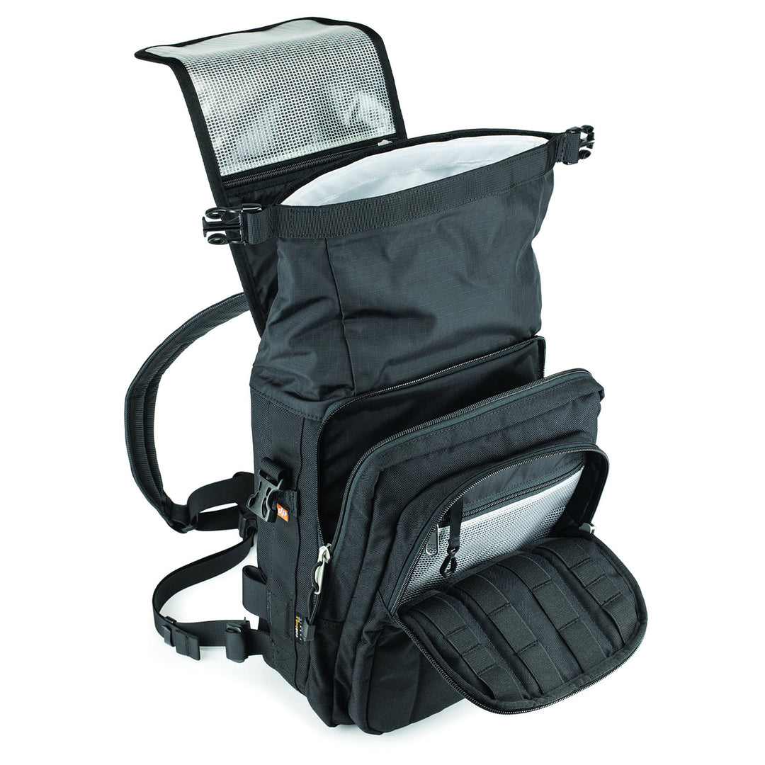 Kriega Sling Pro Messenger Bag - Front View with All Sections Opened
