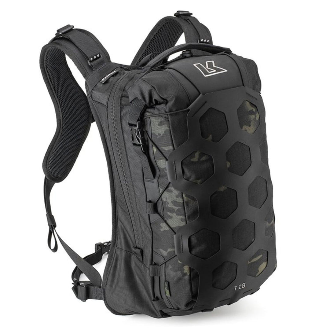 Kriega Trail 18 Adventure Backpack Multicam Black - Front View