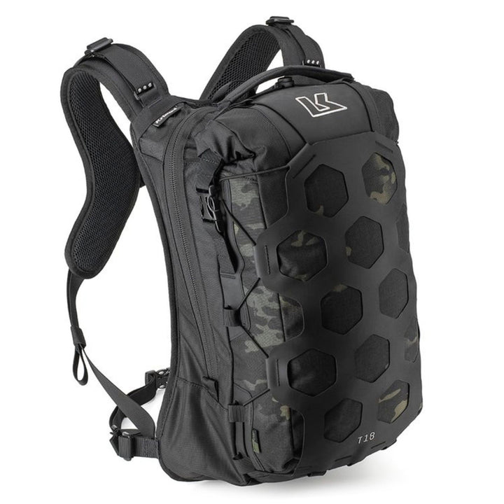 Kriega Trail 18 Adventure Backpack Multicam Black - Front View