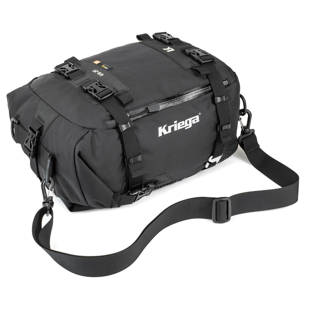 Kriega US-20 Drypack - Angled Side View with Shoulder Strap