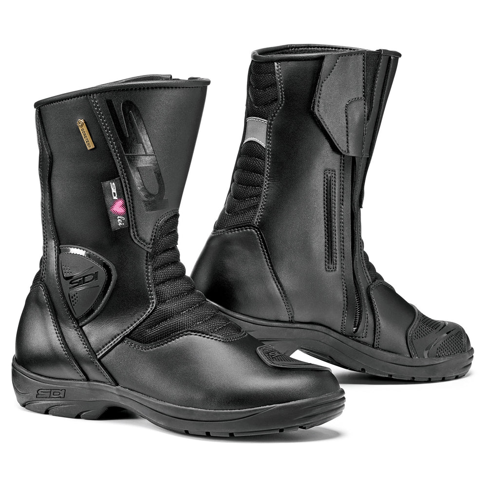 Sidi Lady Gavia Gore Boots Black/Black - Side View of Pair