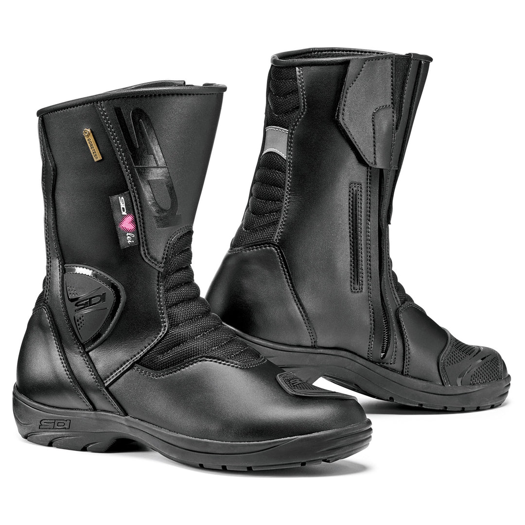 Sidi Lady Gavia Gore Boots Black/Black - Side View of Pair