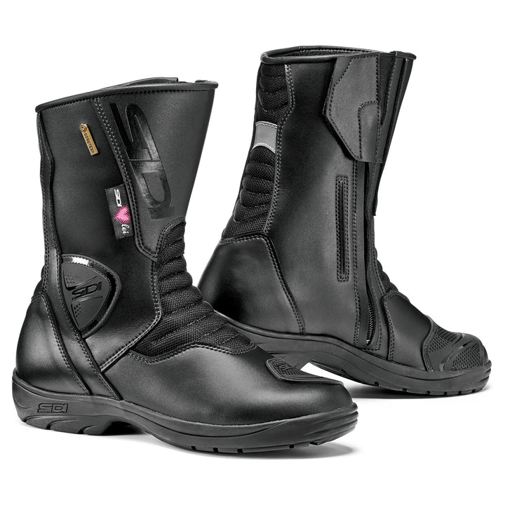 Sidi Lady Gavia Gore Boots Black/Black - Side View of Pair