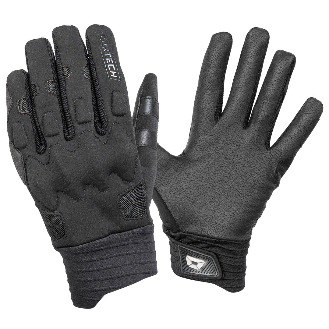 Cortech Lite Gloves Black/Black - Back of Hand and Palm Views of Pair