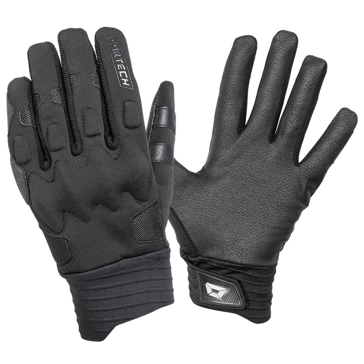 Cortech Lite Gloves Black/Black - Back of Hand and Palm Views of Pair