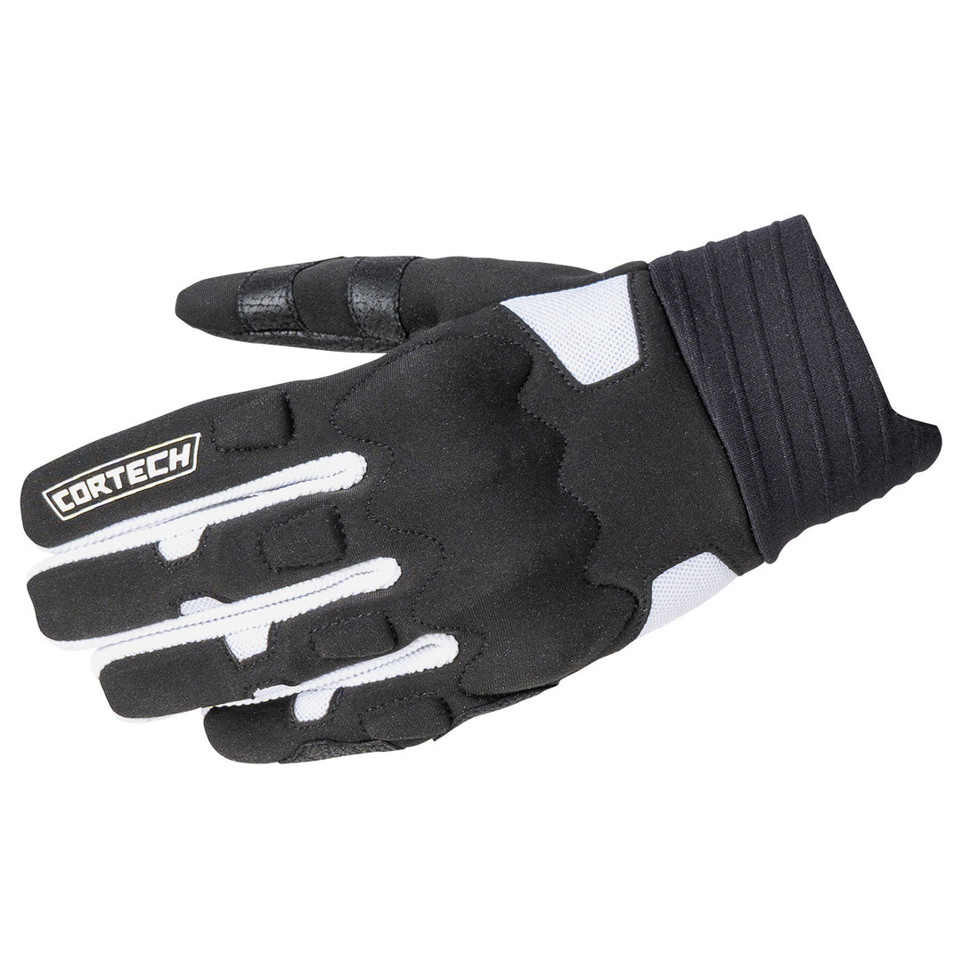 Cortech Lite Gloves Black/White - Back of Hand View