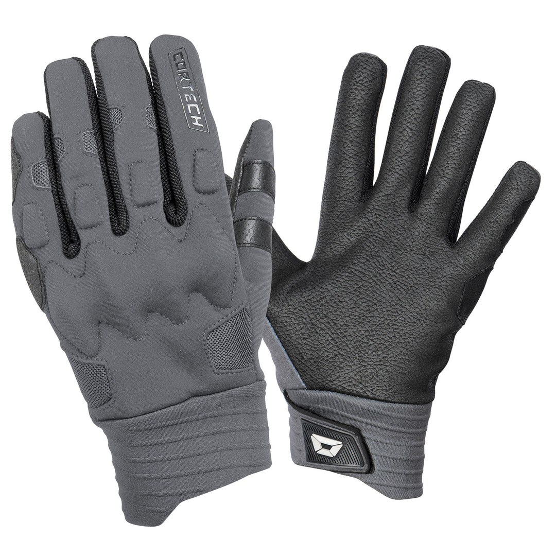 Cortech Lite Gloves Grey/Black - Back of Hand and Palm Views of Pair
