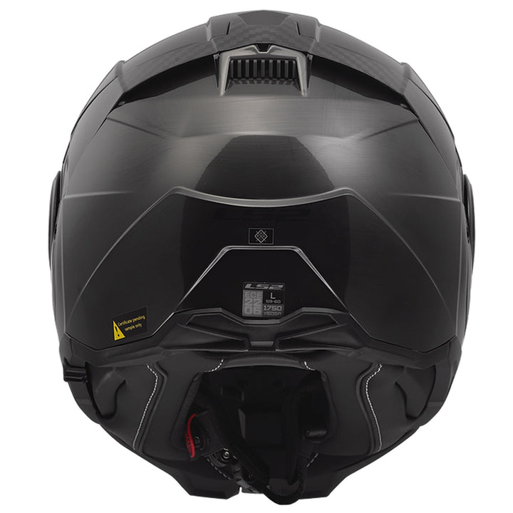 LS2 Helmets Advant II Jeans Helmet Gloss Gray - Rear View