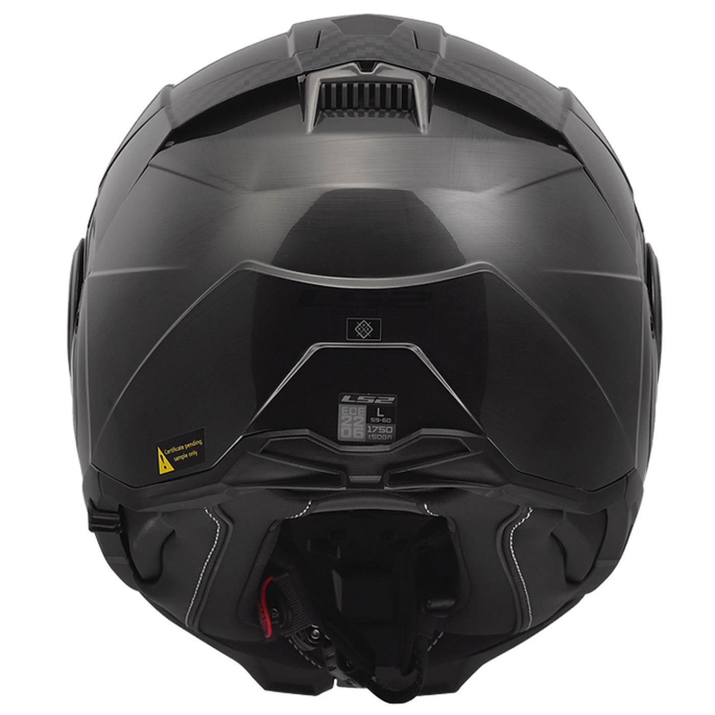 LS2 Helmets Advant II Jeans Helmet Gloss Gray - Rear View