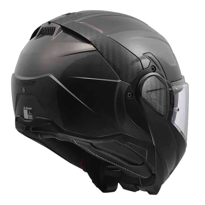 LS2 Helmets Advant II Jeans Helmet Gloss Gray - Rear Right Side View