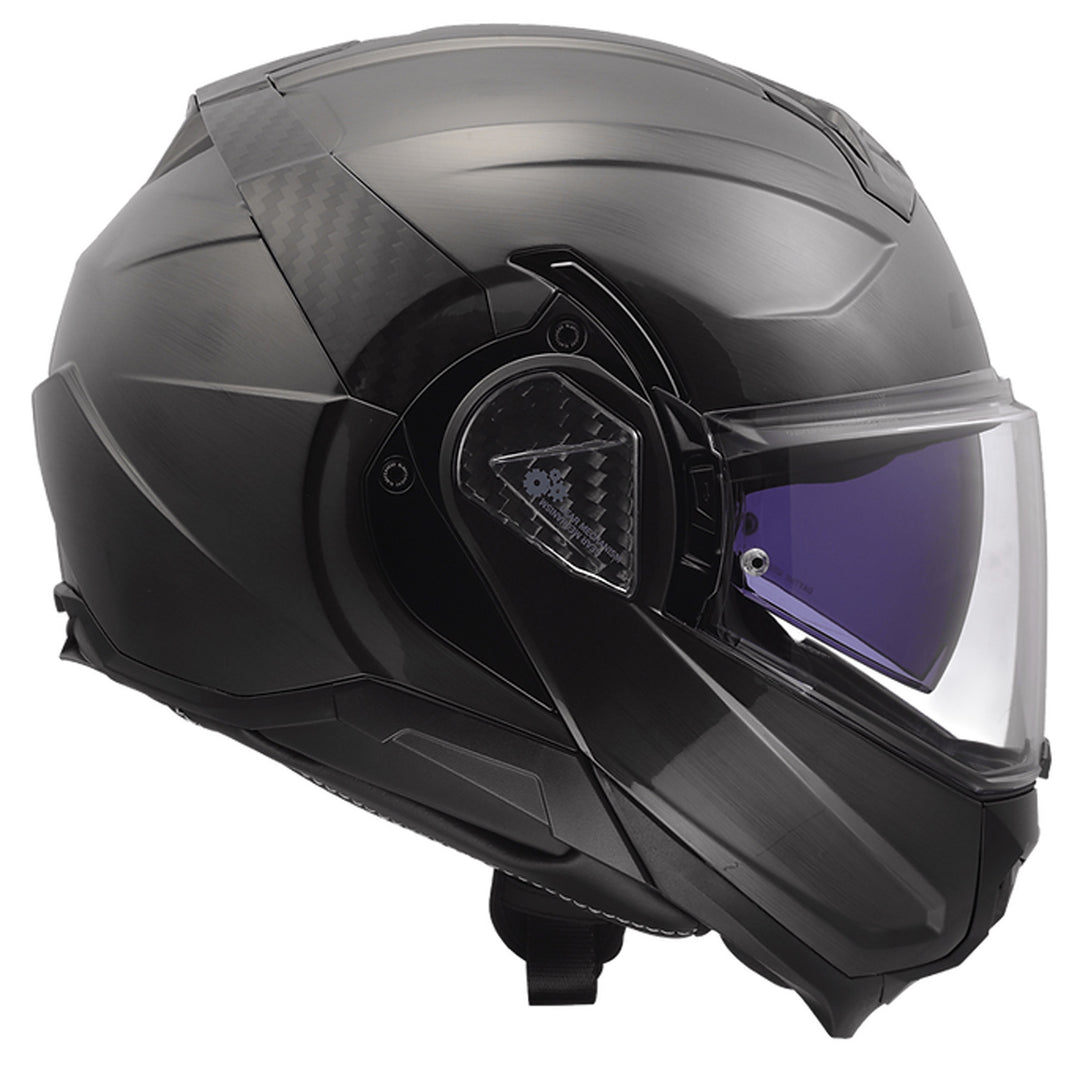 LS2 Helmets Advant II Jeans Helmet Gloss Gray - Right Side View