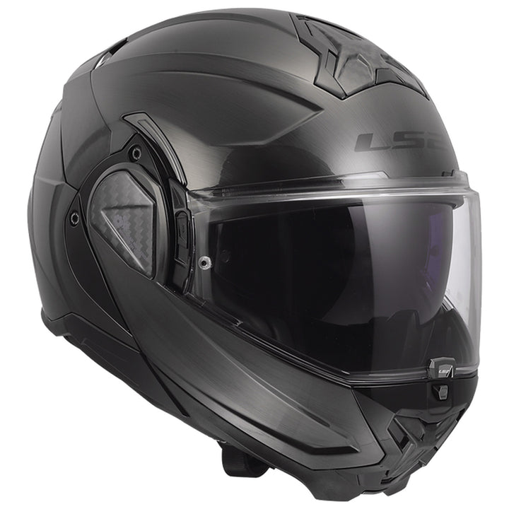 LS2 Helmets Advant II Jeans Helmet Gloss Gray - Front Right Side View