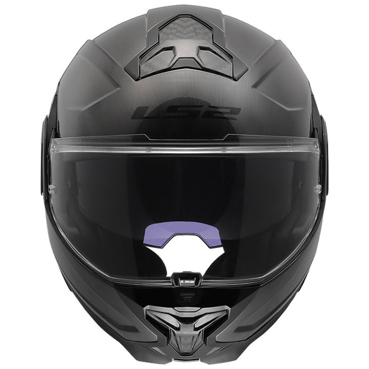 LS2 Helmets Advant II Jeans Helmet Gloss Gray - Front View