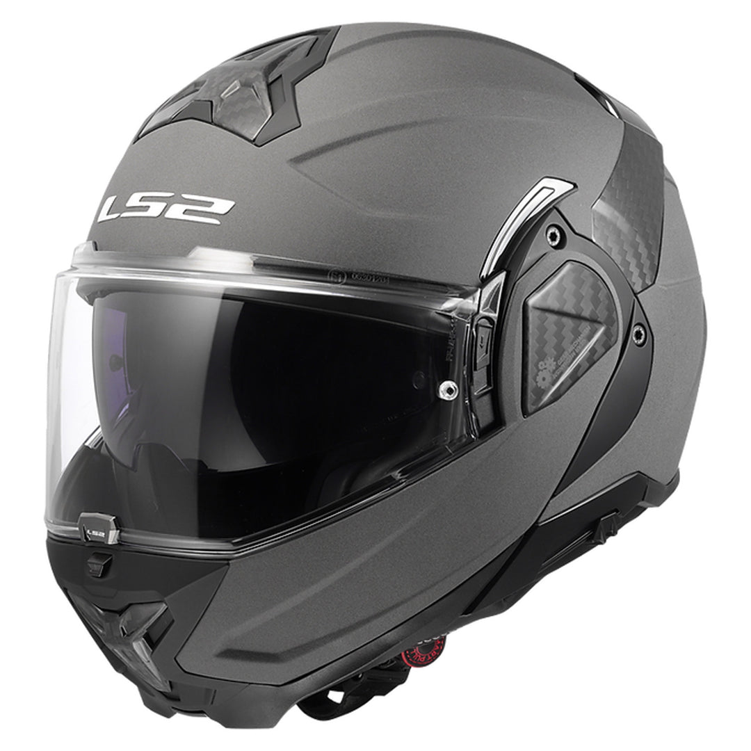 LS2 Helmets Advant II Solid Helmet Concrete Gray - Front Left Side View