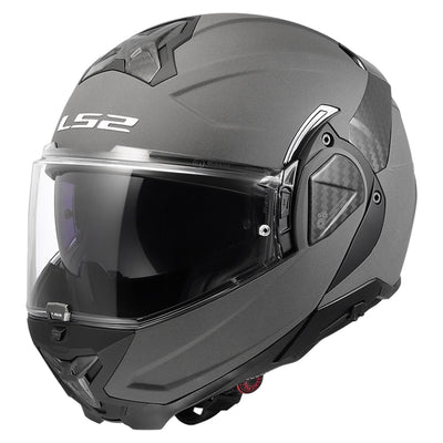 LS2 Helmets Advant II Solid Helmet Concrete Gray - Front Left Side View