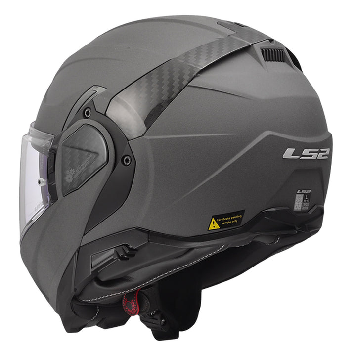 LS2 Helmets Advant II Solid Helmet Concrete Gray - Rear Left Side View