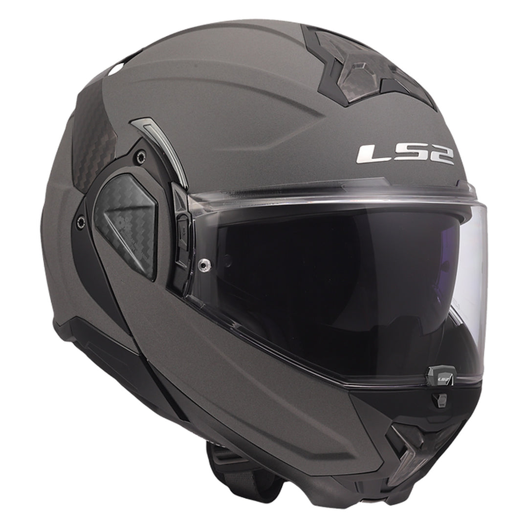 LS2 Helmets Advant II Solid Helmet Concrete Gray - Front Right Side View