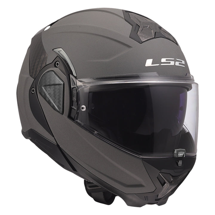 LS2 Helmets Advant II Solid Helmet Concrete Gray - Front Right Side View