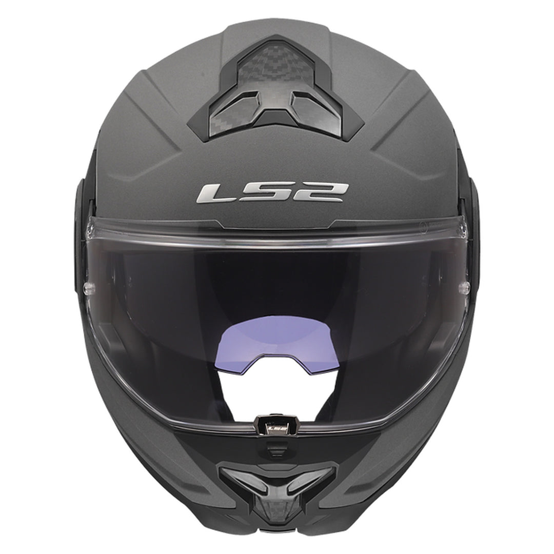 LS2 Helmets Advant II Solid Helmet Concrete Gray - Front View