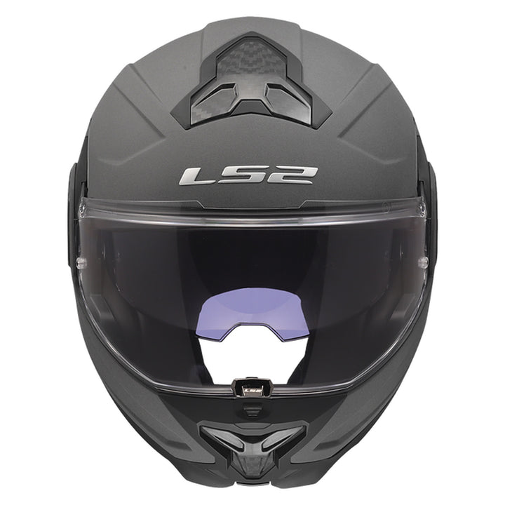 LS2 Helmets Advant II Solid Helmet Concrete Gray - Front View