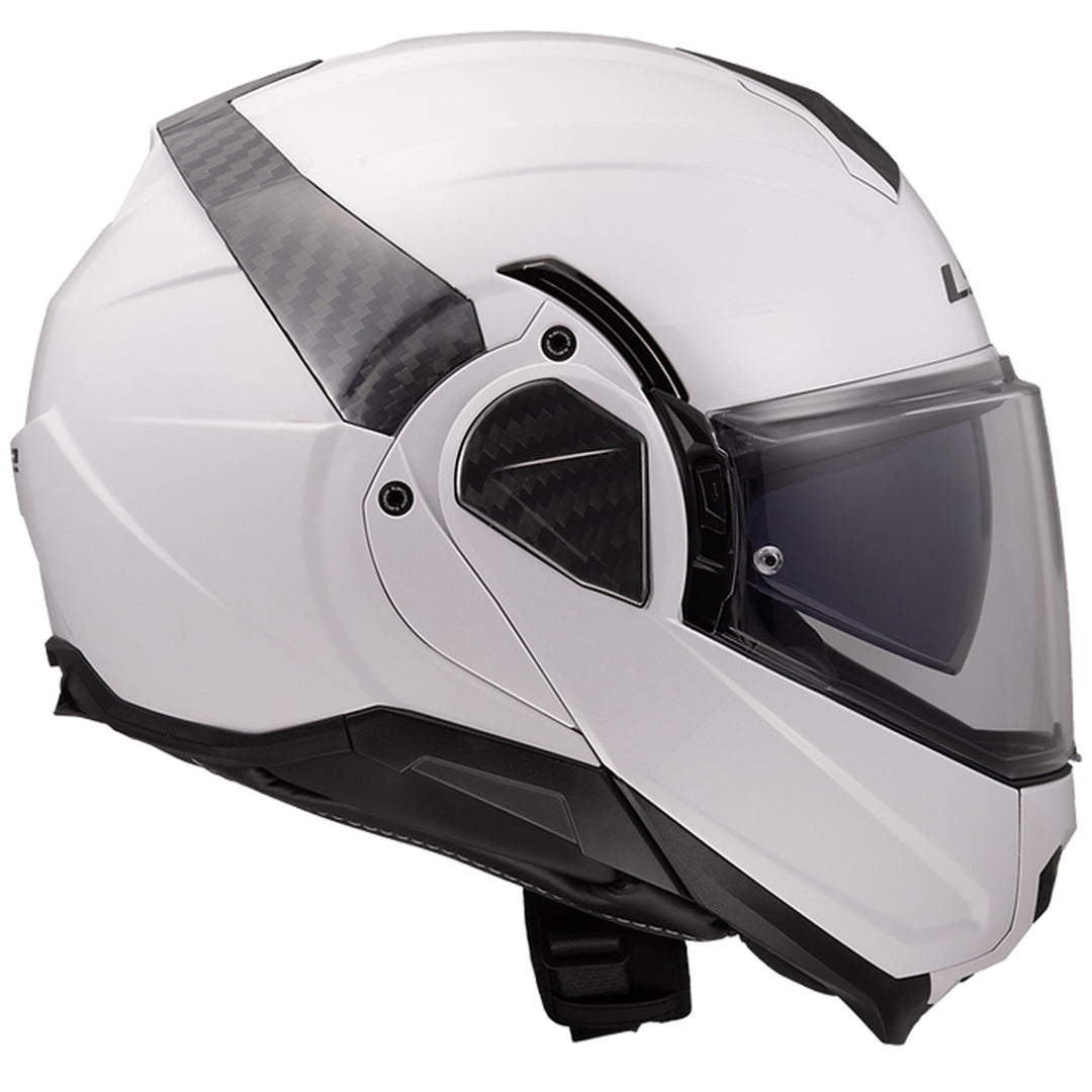 LS2 Helmets Advant II Solid Helmet Gloss White - Right Side View