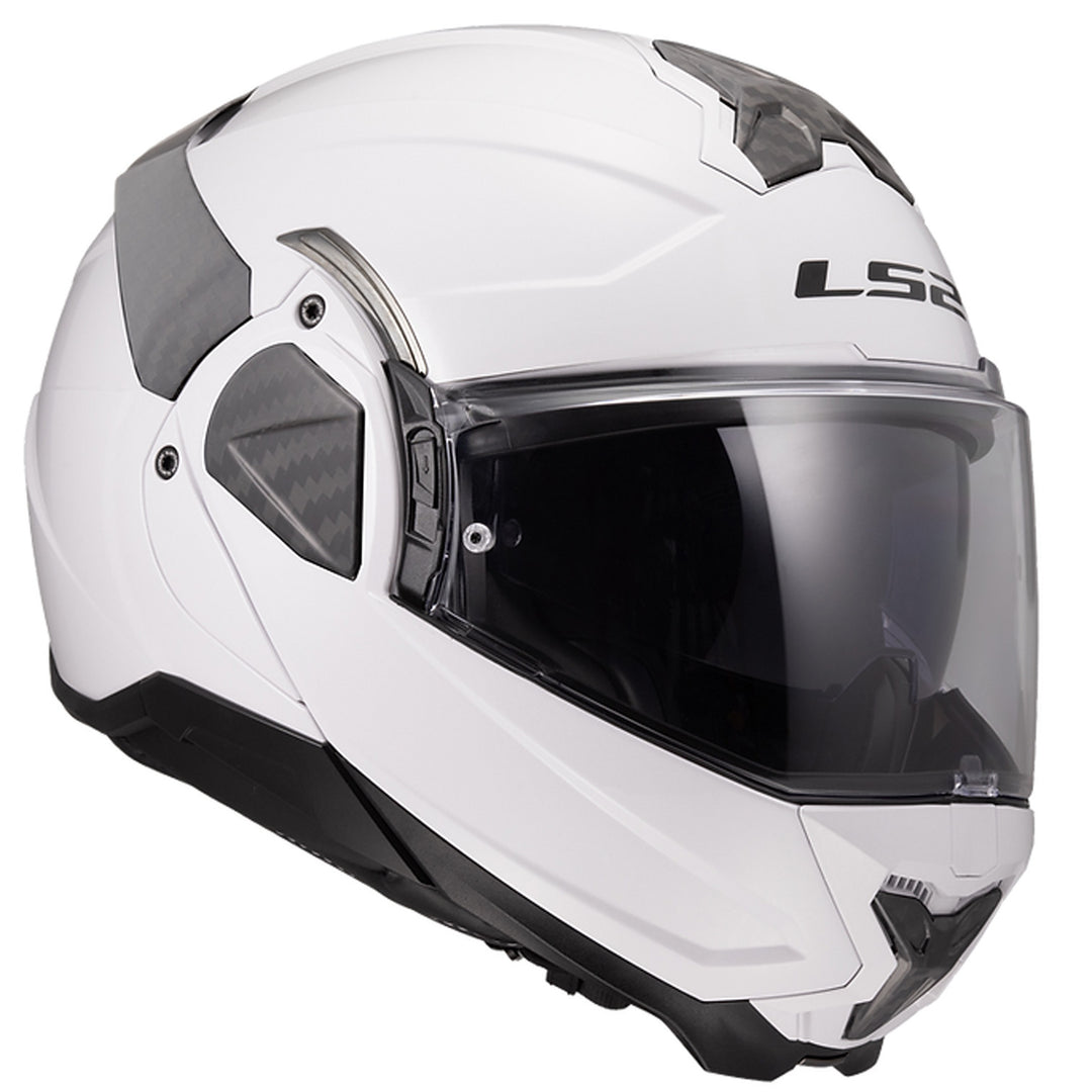 LS2 Helmets Advant II Solid Helmet Gloss White - Front Right Side View