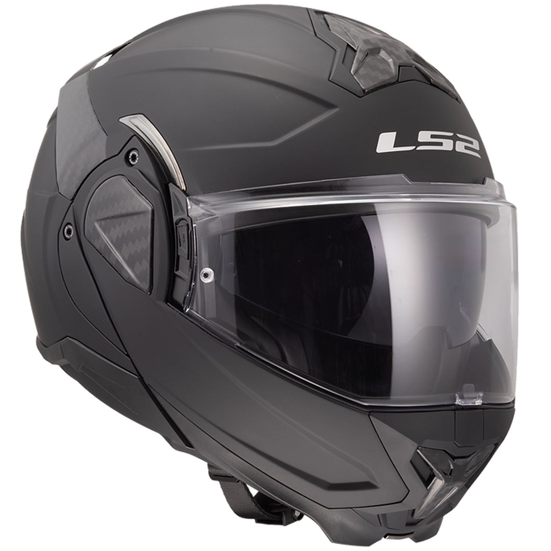 LS2 Helmets Advant II Solid Helmet Matte Black - Front Right Side View