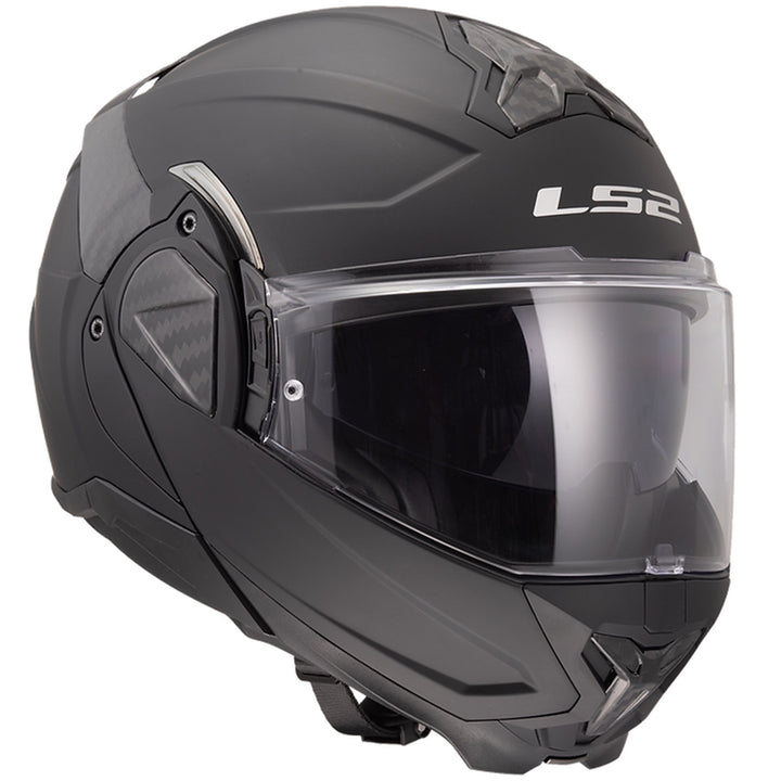 LS2 Helmets Advant II Solid Helmet Matte Black - Front Right Side View