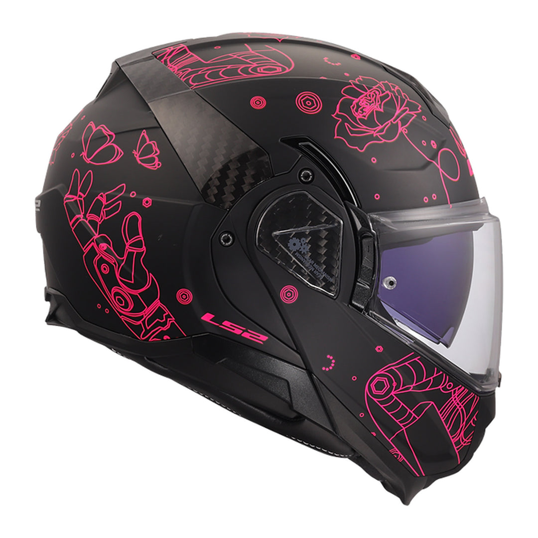 LS2 Helmets Advant II Sophia Helmet Matte Pink/Black - Right Side View