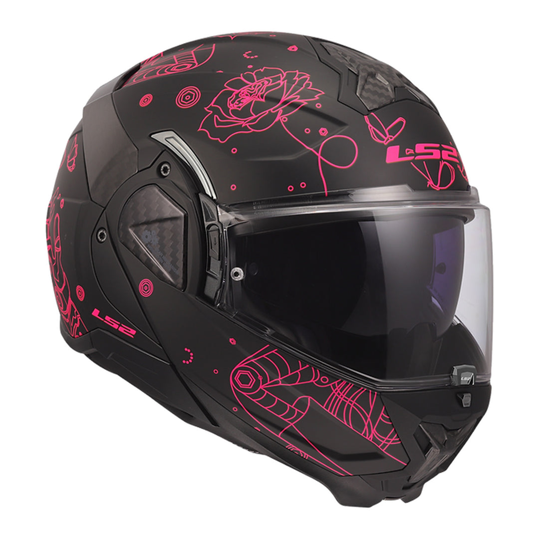 LS2 Helmets Advant II Sophia Helmet Matte Pink/Black - Front Right Side View