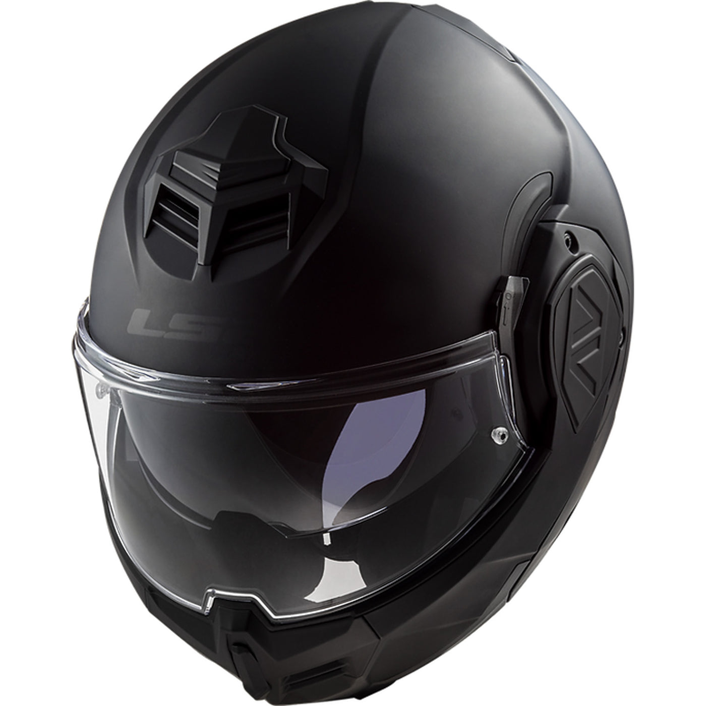 LS2 Helmets Advant Solid Helmet Matte Noir - Front Top Side View