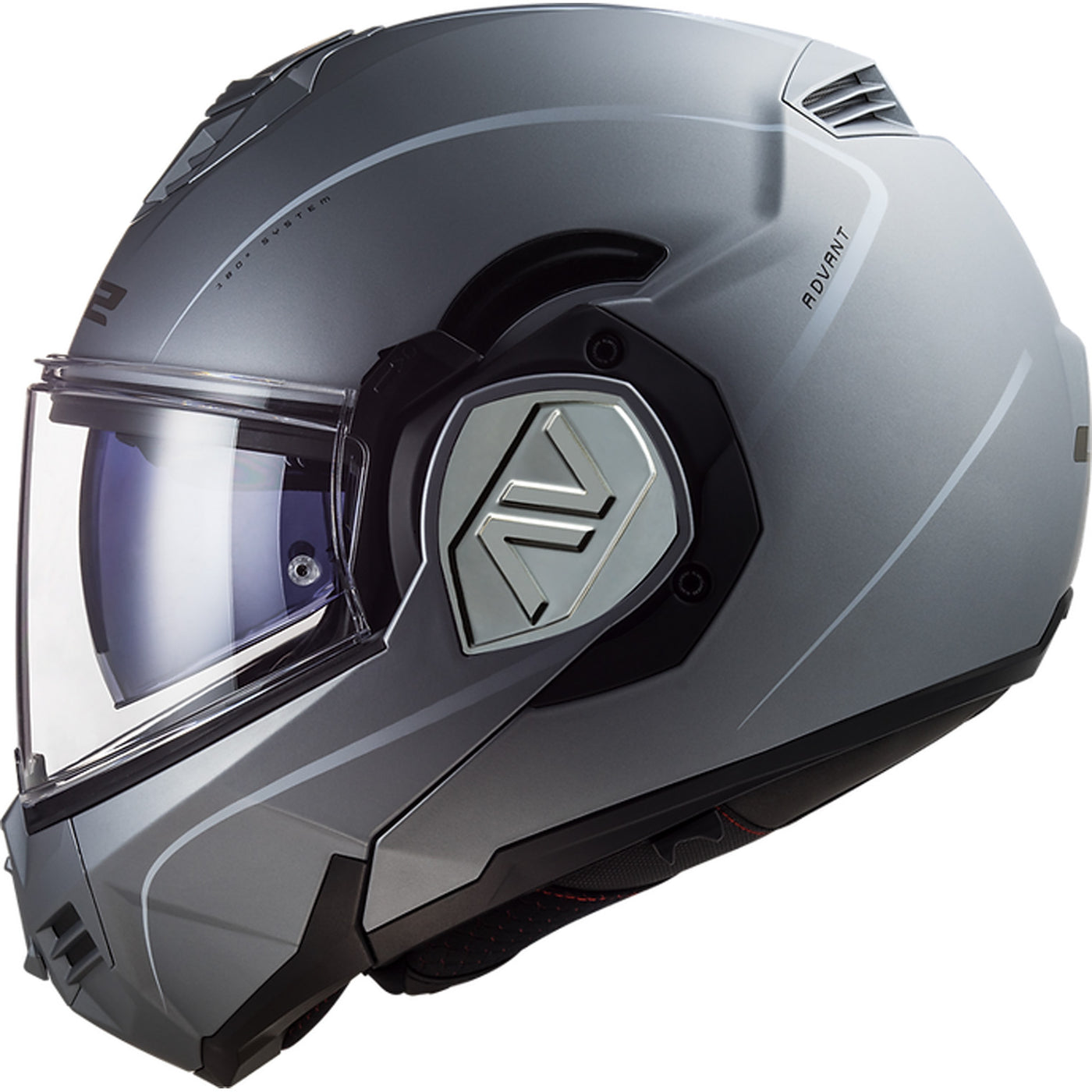 LS2 Helmets Advant Solid Helmet Matte Silver - Left Side View