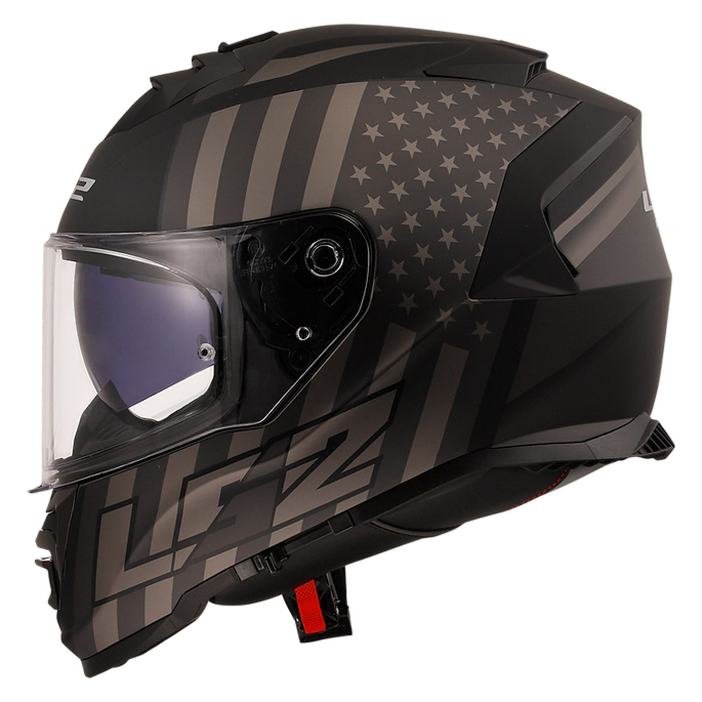 LS2 Helmets Assault Flag Helmet Matte Black - Side View