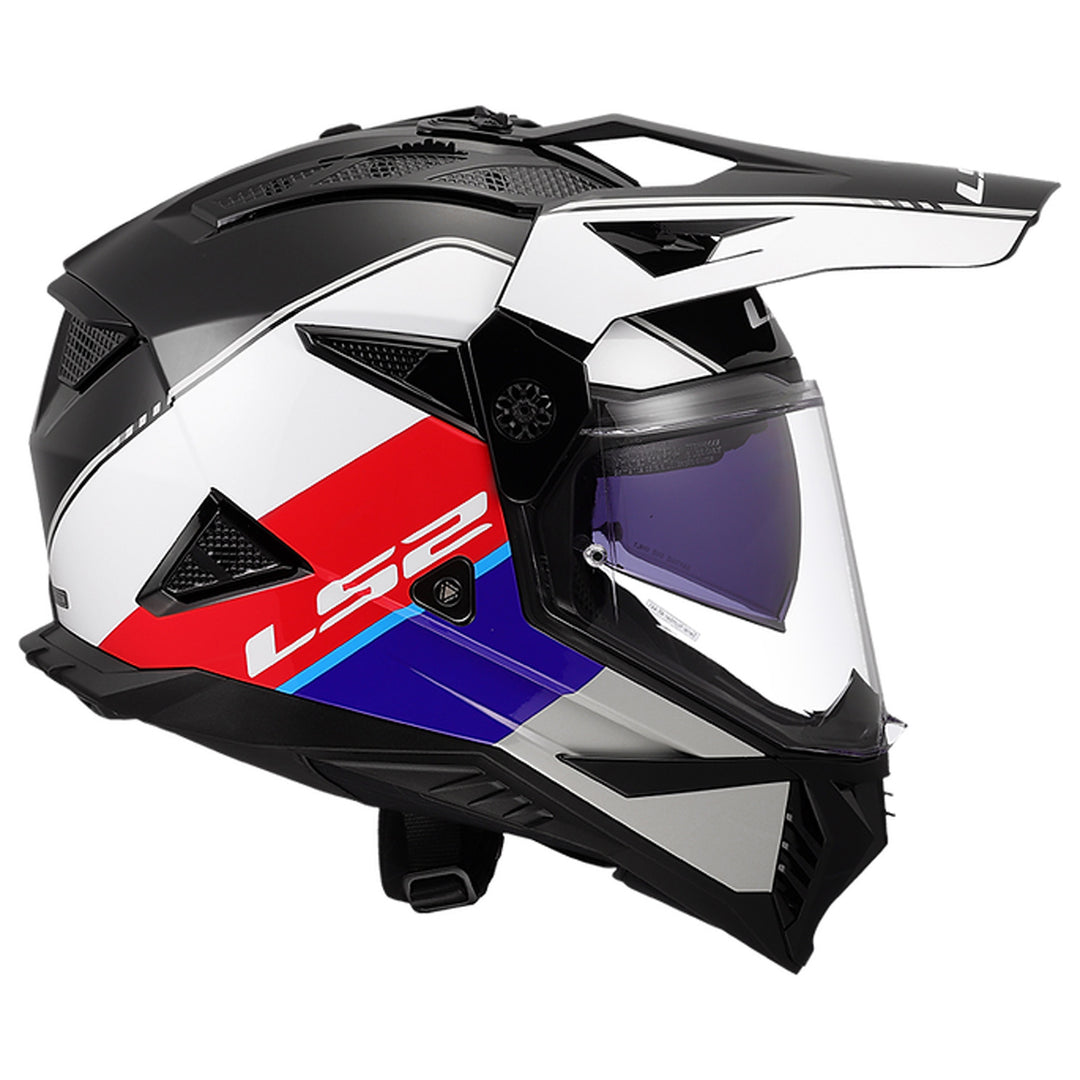 LS2 Helmets Blaze II Rally Helmet Gloss Red/White/Blue - Right Side View