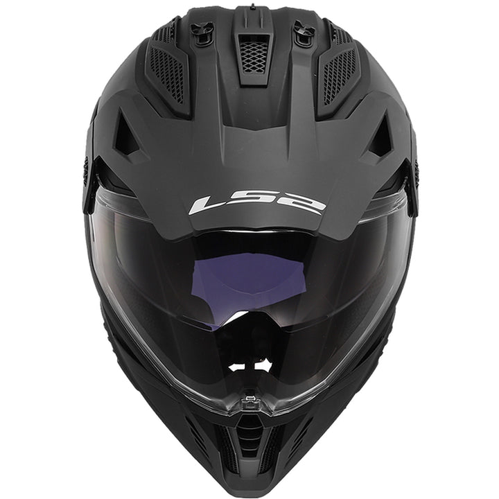 LS2 Helmets Blaze II Solid Helmet Matte Black - Front Top View