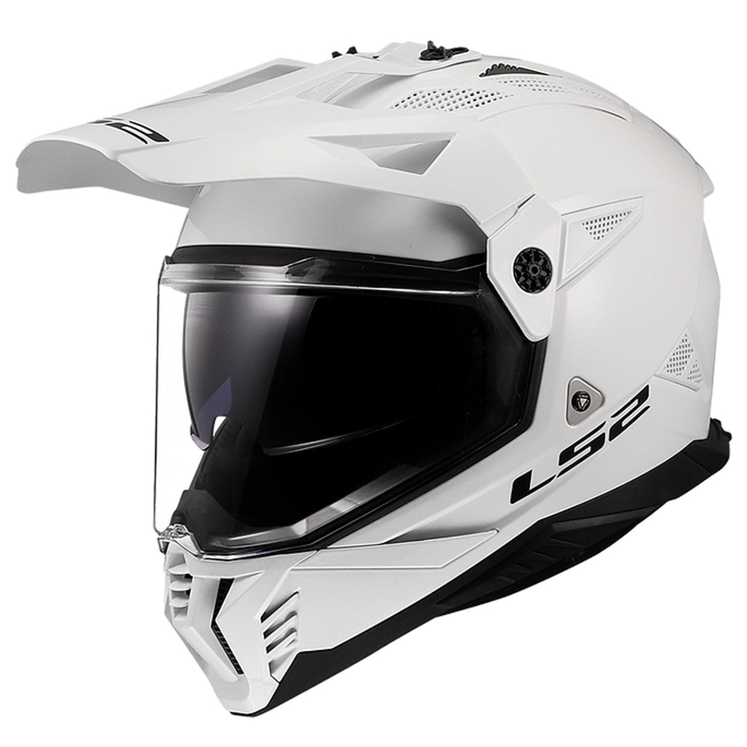 LS2 Helmets Blaze II Solid Helmet Gloss White - Front Left Side View