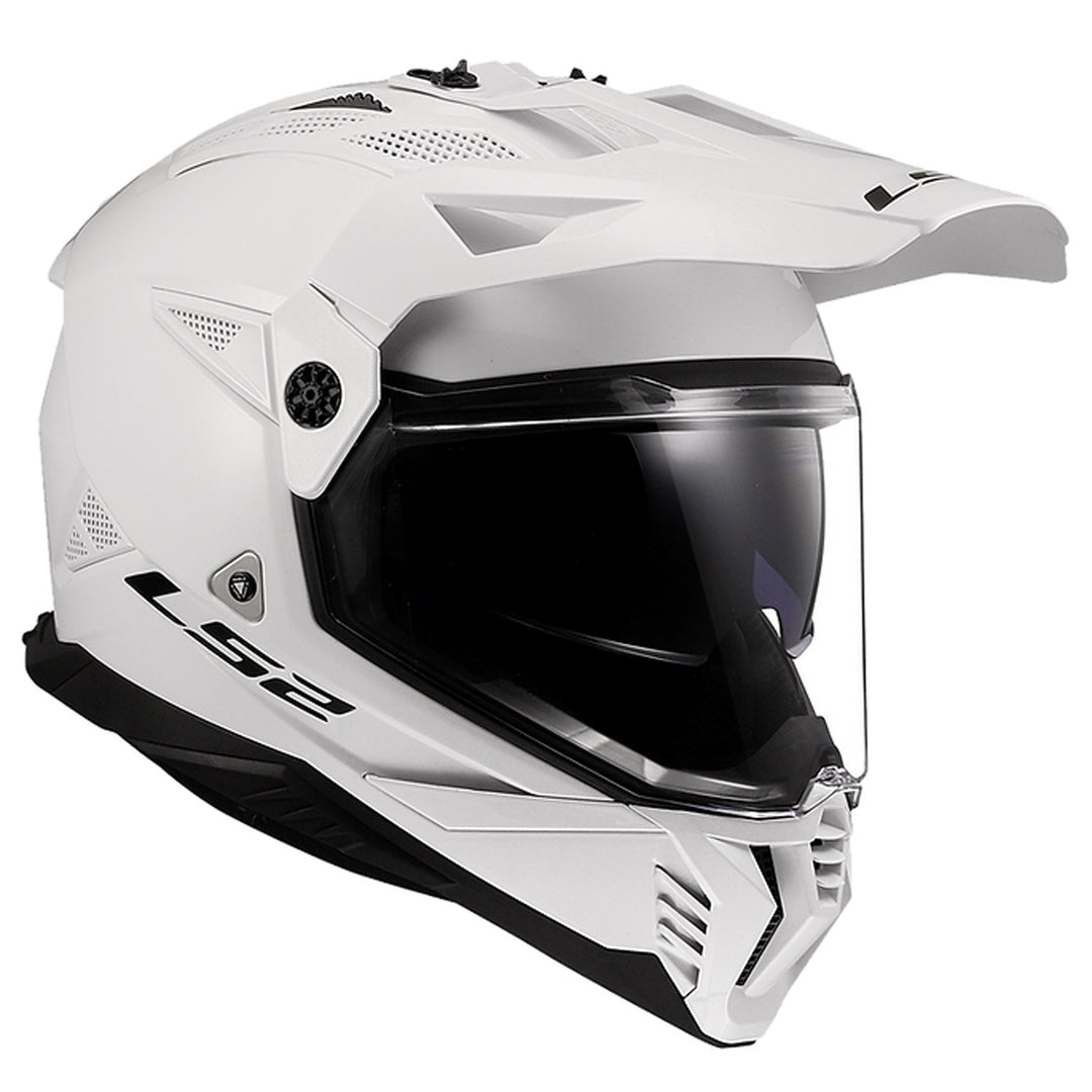 LS2 Helmets Blaze II Solid Helmet Gloss White - Front Right Side View