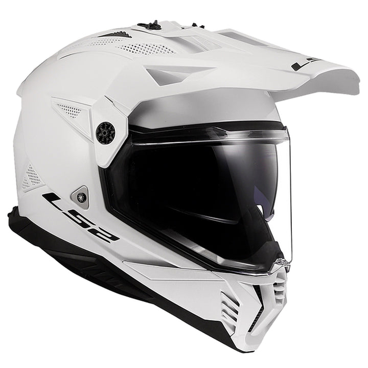 LS2 Helmets Blaze II Solid Helmet Gloss White - Front Right Side View