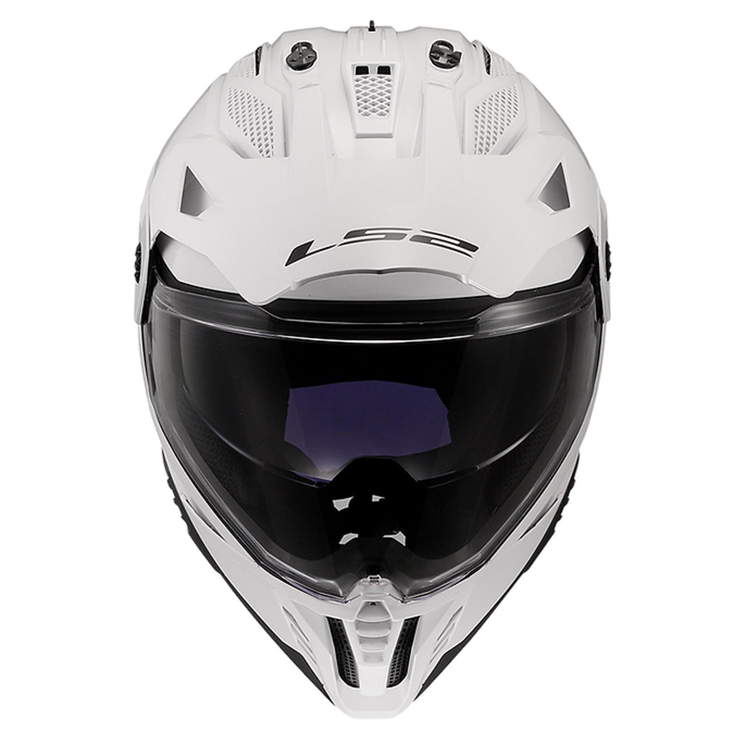 LS2 Helmets Blaze II Solid Helmet Gloss White - Front View